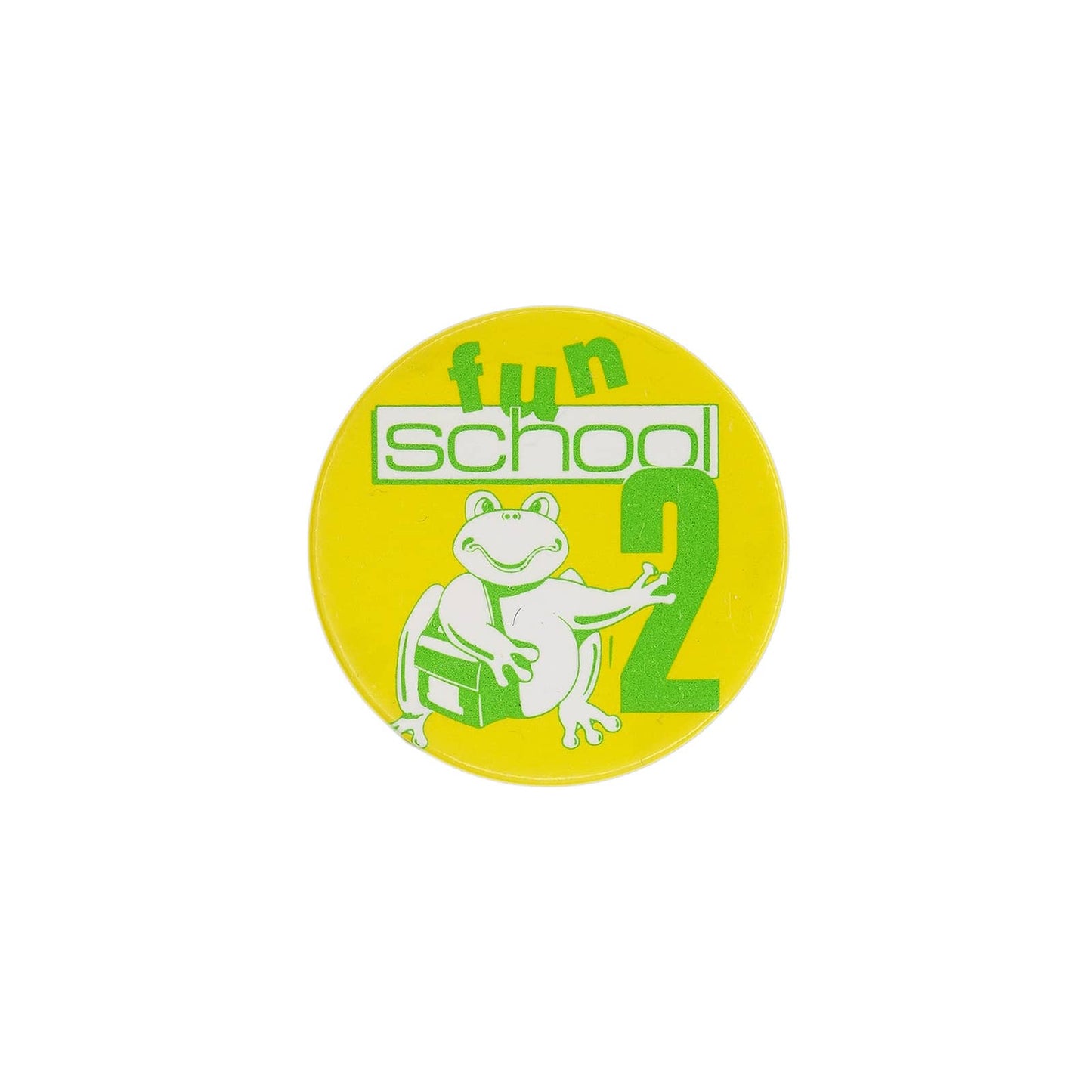 Fun School 2 缶バッジ バッチ 教育用コンピュータゲーム蛙