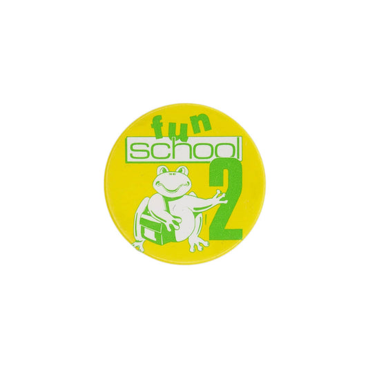 Fun School 2 缶バッジ バッチ 教育用コンピュータゲーム蛙