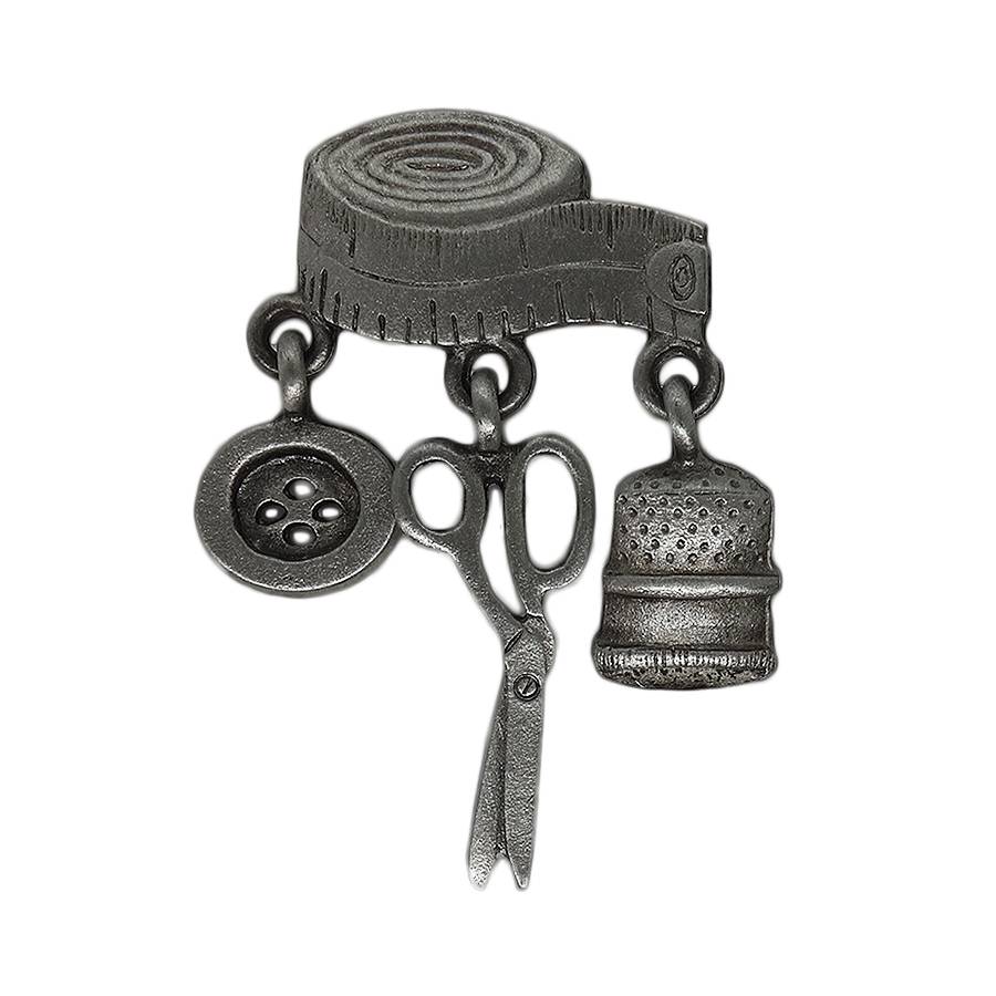 JJ 裁縫セット ピューター ピンズ JONETTE JEWELRY 留め具付き