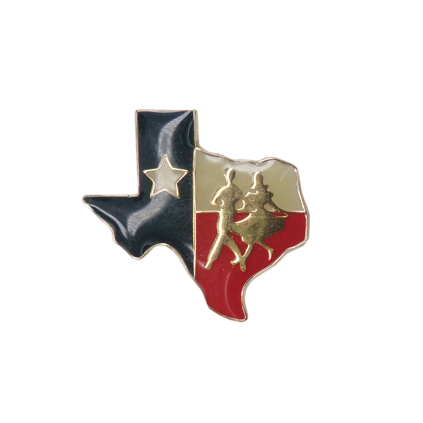 TEXAS テキサス州 州旗柄 地図型 ピンズ 社交ダンス