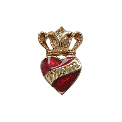 AVON 王冠 ハート mom ピンズ エイボン