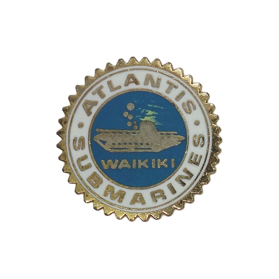 ATLANTIS SUBMARINES ピンズ 潜水艦 WAIKIKI 留め具付き