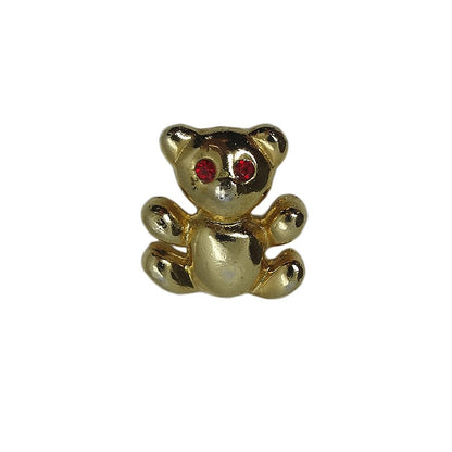 クマ ぬいぐるみ ピンズ テディベア 金色 留め具付き