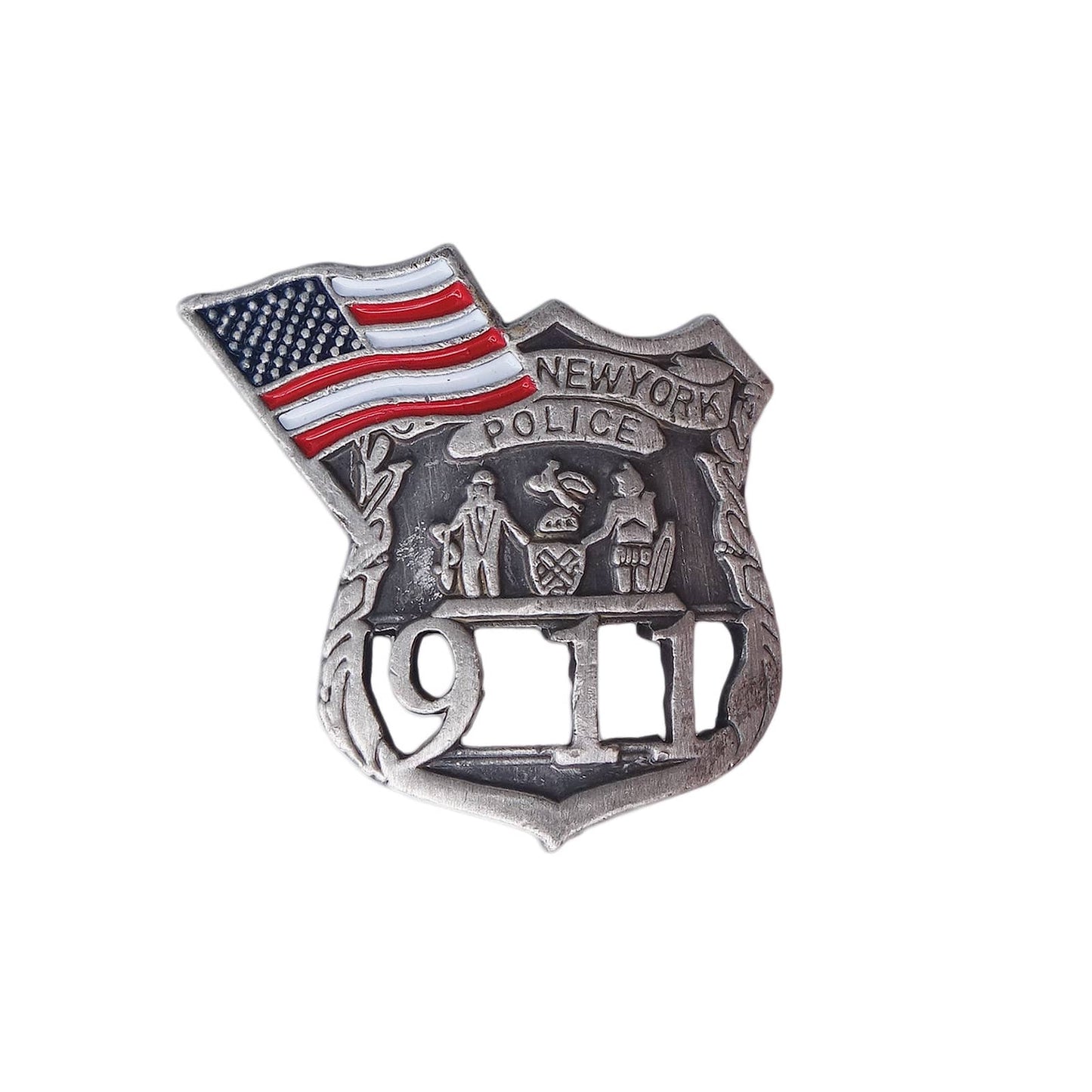 NYPD ニューヨーク市警察 9.11 追悼 ピンズ 星条旗