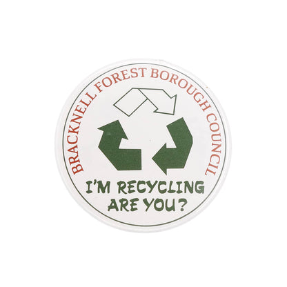 I'M RECYCLING ARE YOU? リサイクルマーク 缶バッジ バッチ