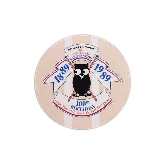 Dollond & Aitchison フクロウ100周年記念 缶バッジ バッチ 眼鏡店
