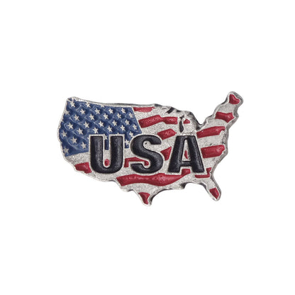 USA 星条旗柄 アメリカ合衆国 地図型 ピンズ