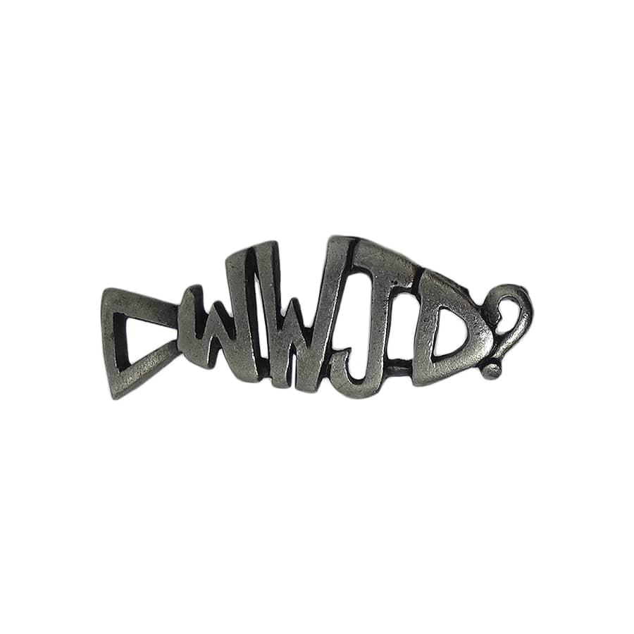 WWJD? ピンズ ジーザスフィッシュ 留め具付き