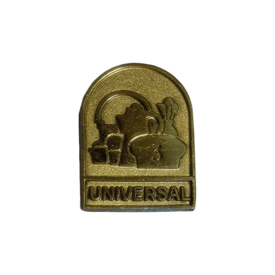 ピンズ UNIVERSAL キッチンウエア 留め具付き レトロ