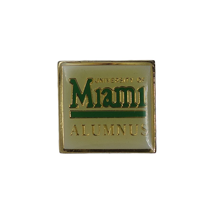 UNIVERSITY OF Miami ピンズ ALUMNUS 留め具付き