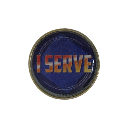 I SERVE ピンズ 留め具付き