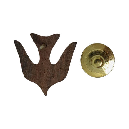 鳥 ピンズ カトリック 留め具付き