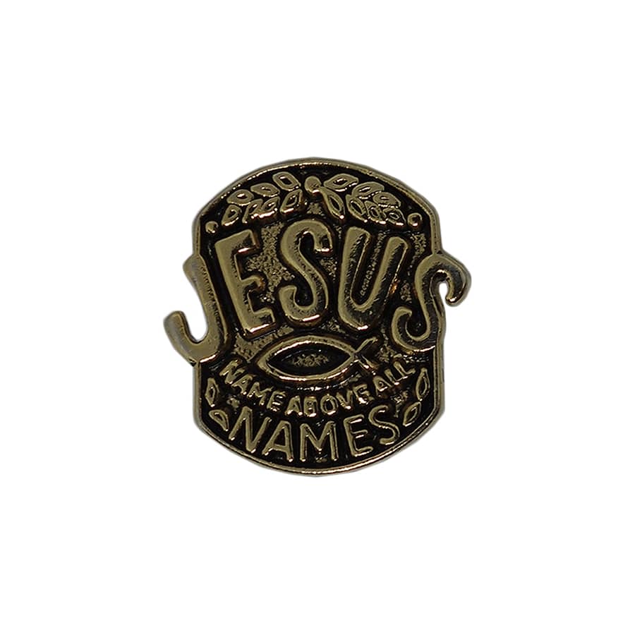JESUS NAME ABOVE ALL NAMES ピンズ 留め具付き