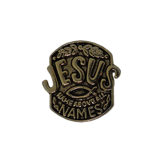 JESUS NAME ABOVE ALL NAMES ピンズ 留め具付き