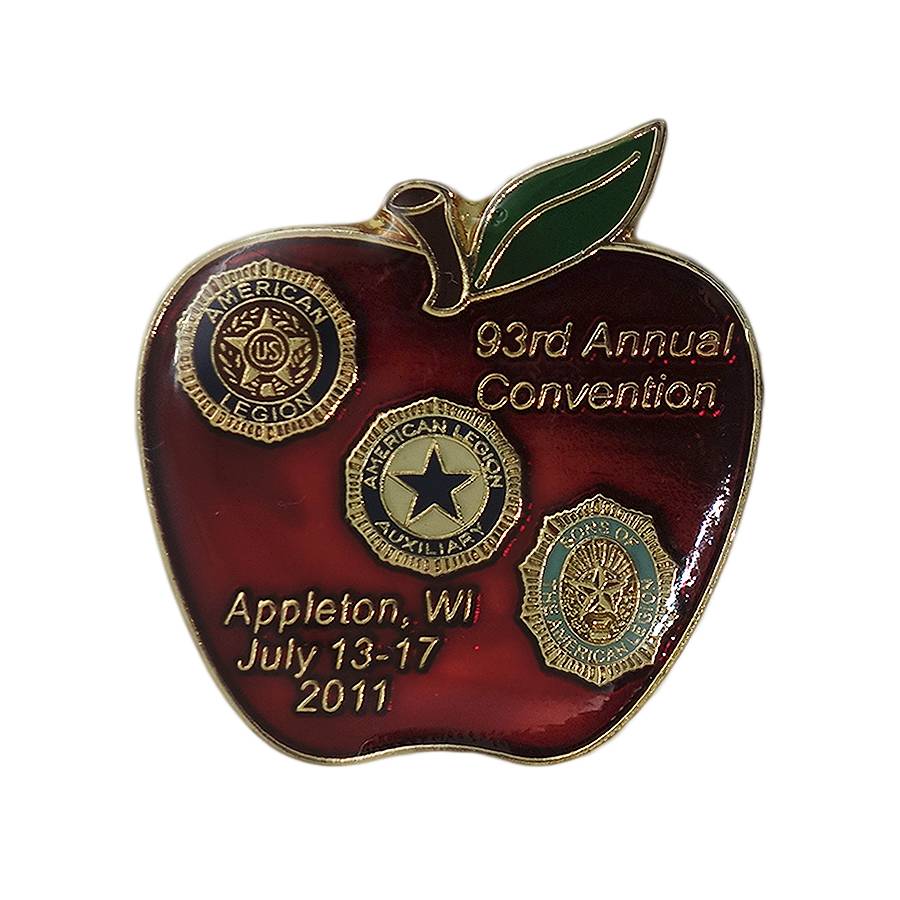 ピンズ American Legion 留め具付き リンゴ
