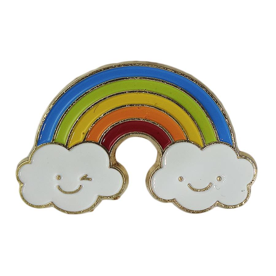 虹と雲 ピンズ 留め具付き