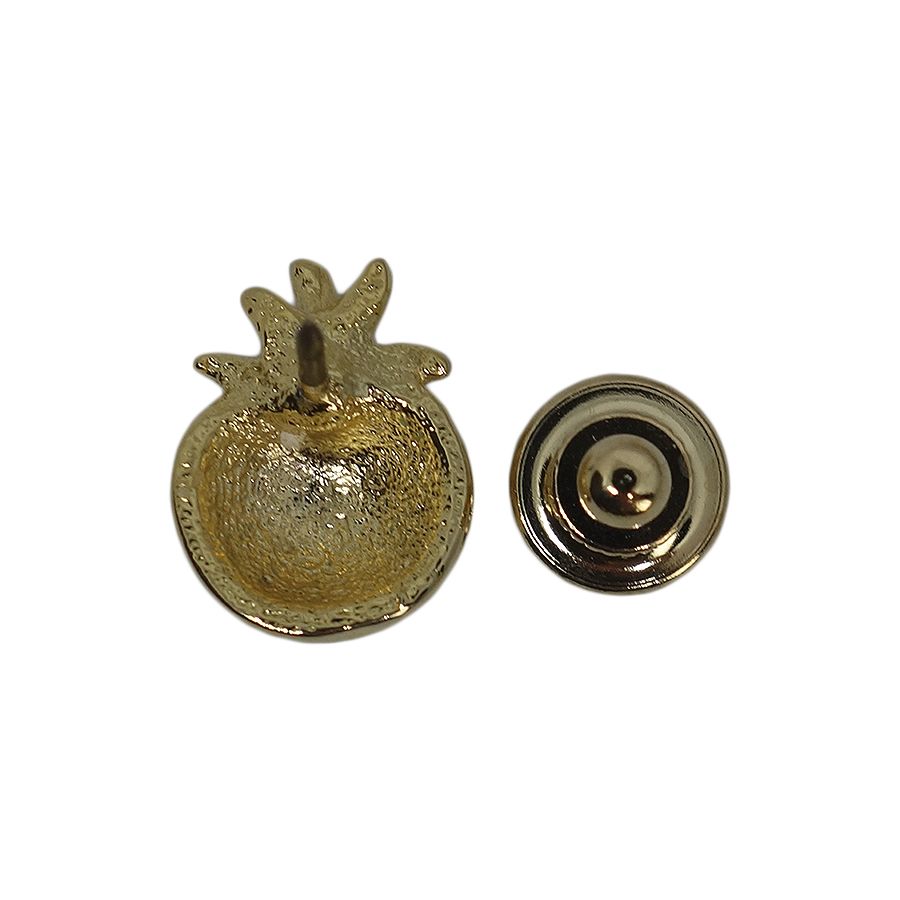 ミニトマト ピンズ 金色 留め具付き