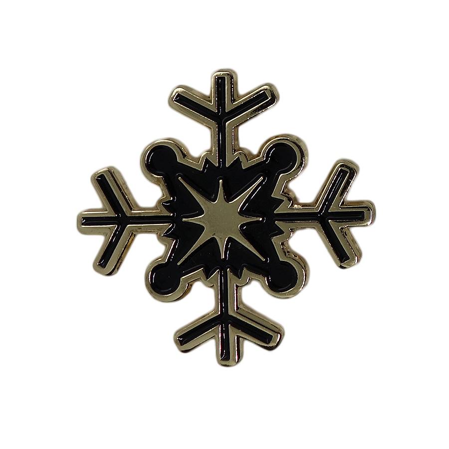 雪の結晶 ピンズ 留め具付き