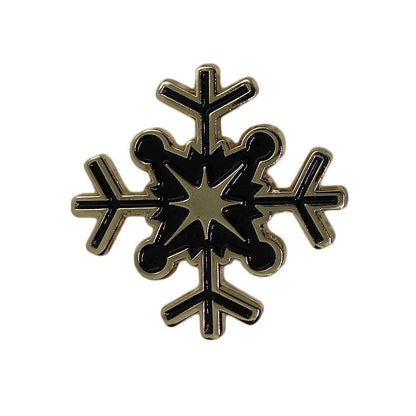 雪の結晶 ピンズ 留め具付き