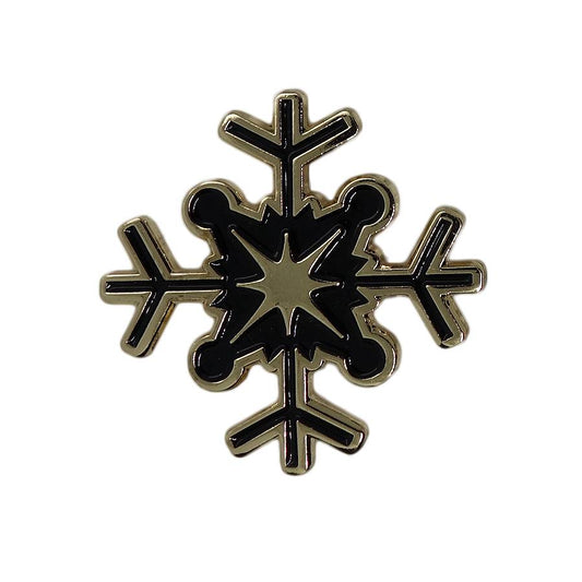雪の結晶 ピンズ 留め具付き