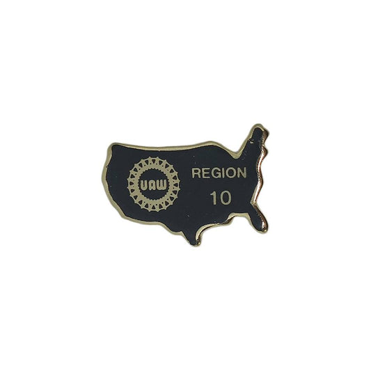 UAW ピンズ 全米自動車労働組合 アメリカ 地図型 留め具付き