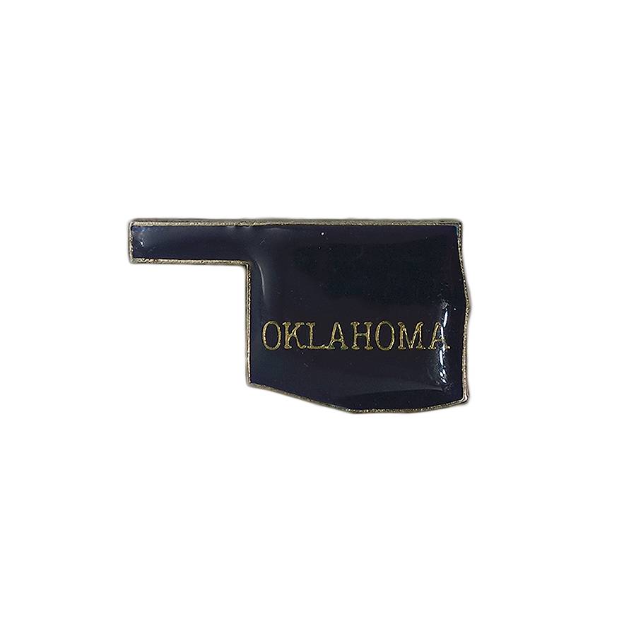 OKLAHOMA オクラホマ州 地図型 ピンズ 留め具付き