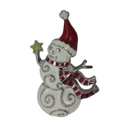 スノーマン ピンズ 雪だるま 留め具付き クリスマス