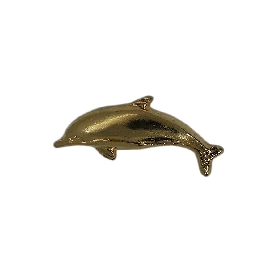 イルカ ピンズ 金色 留め具付き