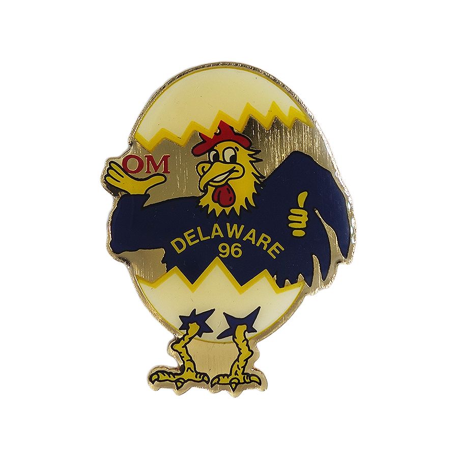 DELAWARE ODYSSEY OF THE MIND ピンズ ニワトリ 留め具付き