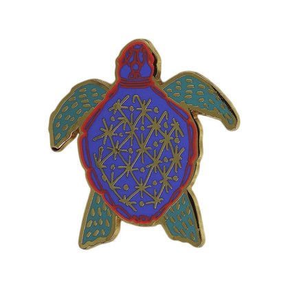 海亀 ピンズ 動物 留め具付き