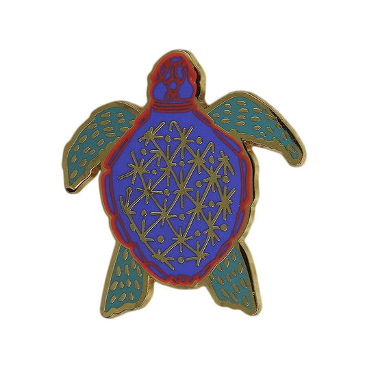 海亀 ピンズ 動物 留め具付き
