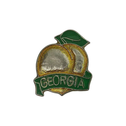 GEORGIA ピンズ 桃 ジョージア州 ビンテージ 留め具付き