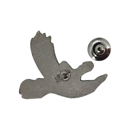 鳥 ピンズ 留め具付き