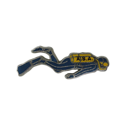 スキューバダイビング ピンズ 潜水 ダイバー A.S.A. 留め具付き