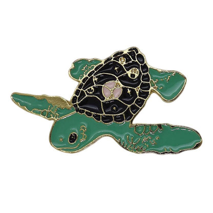 海亀 ピンズ 動物 留め具付き