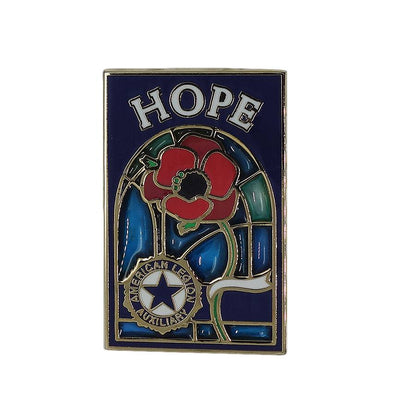 American Legion Auxiliary ピンズ HOPE 留め具付き 花