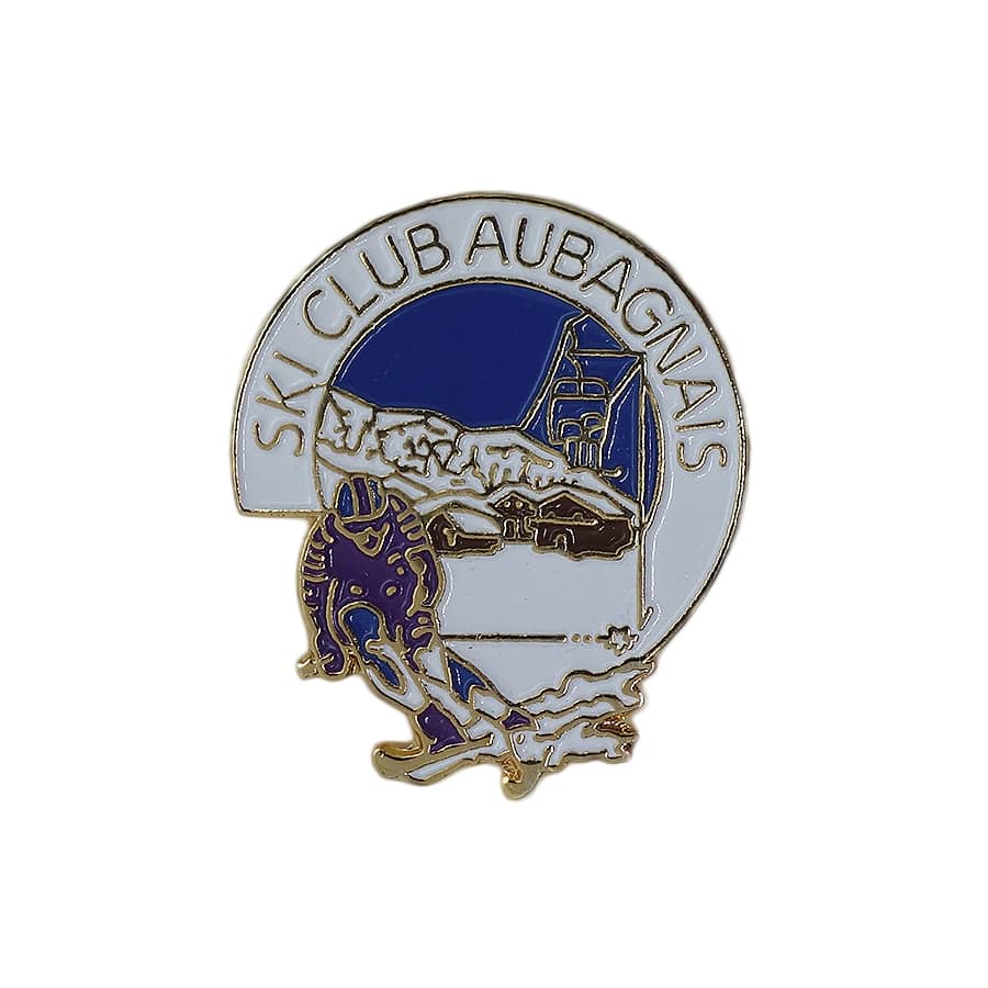 SKI CLUB AUBAGNAIS ピンズ スキー 留め具付き
