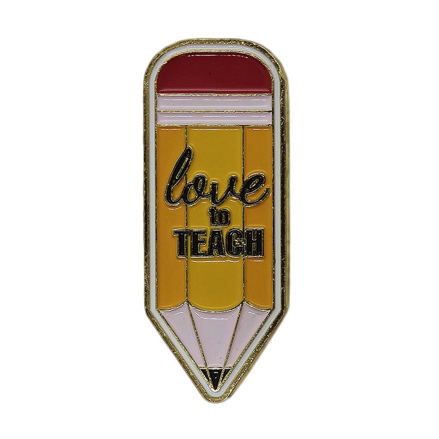 Love to TEACH ピンズ 鉛筆 留め具付き