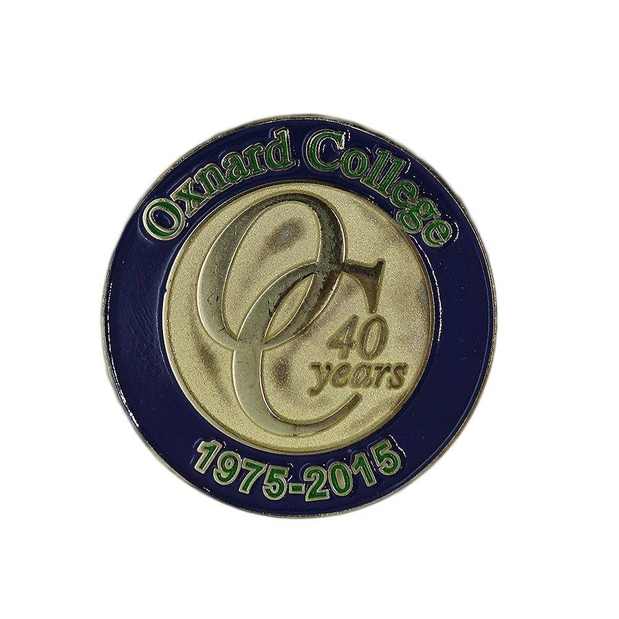 Oxnard College オックスナード大学 ピンズ 40 years 留め具付き