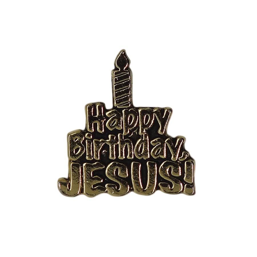 Happy Birthday JESUS! ピンズ キリスト 留め具付き