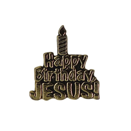 Happy Birthday JESUS! ピンズ キリスト 留め具付き