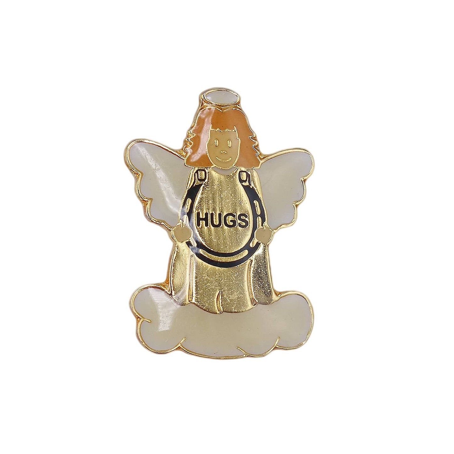 HUGS ピンズ エンジェル 蹄鉄を持つ天使