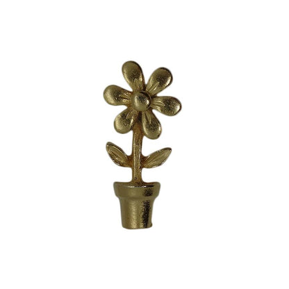 花 ピンズ 金色 フラワー 留め具付き