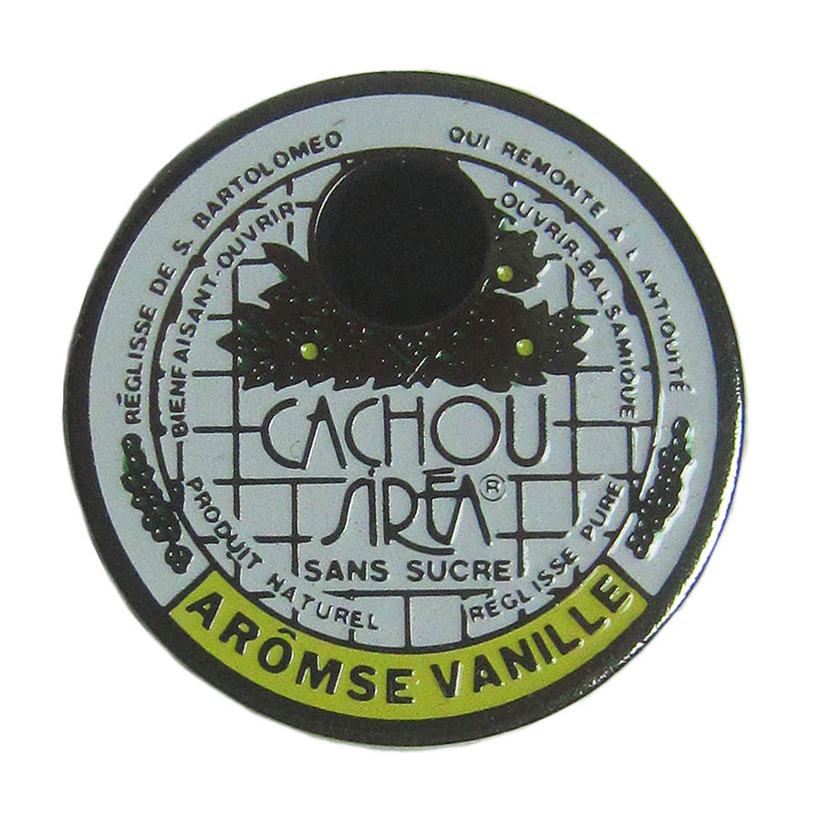 ピンズ CACHOU SIREA VANILLE 留め具付き レトロ ピンバッジ