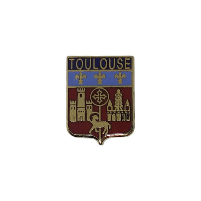 TOULOUSE 紋章 ピンズ フランス トゥールーズ 留め具付き