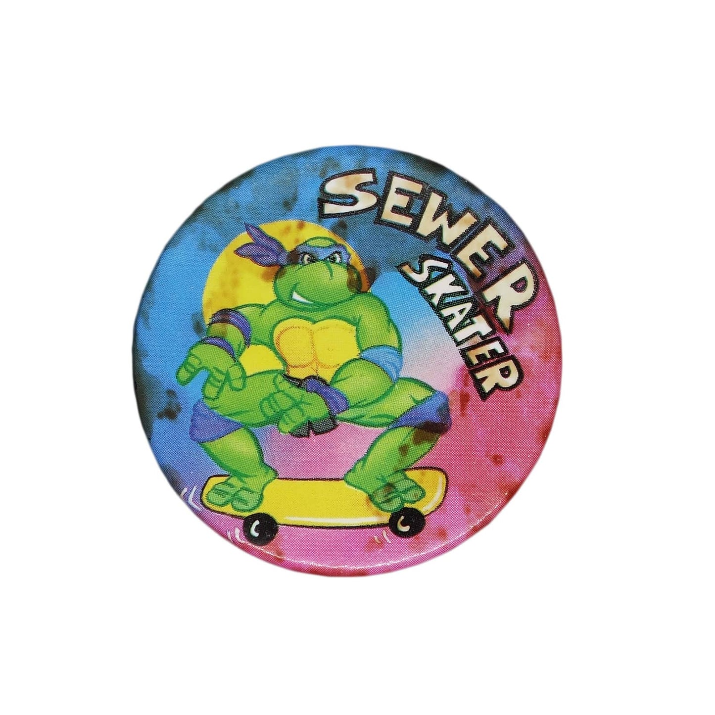 ミュータントタートルズ レオナルド 缶バッジ バッチ SEWER SKATER キャラクター