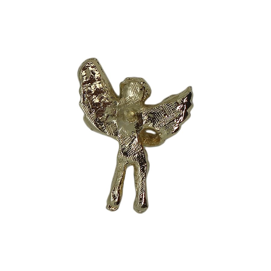 ラケットを持った天使 ピンズ 金色 エンジェル 留め具付き