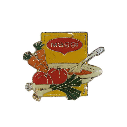 Maggi 野菜スープ ピンズ 人参 トマト マギー 留め具付き