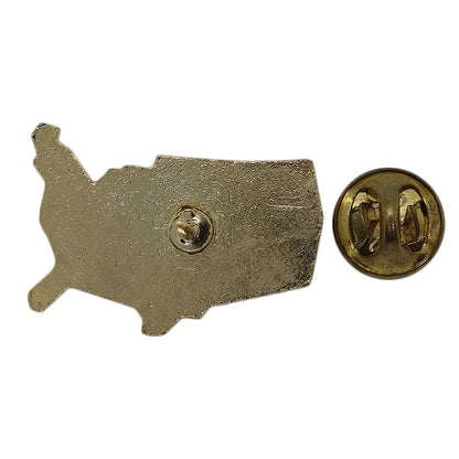 FIRST IN THE U.S. 星条旗 地図型 ピンズ 留め具付き