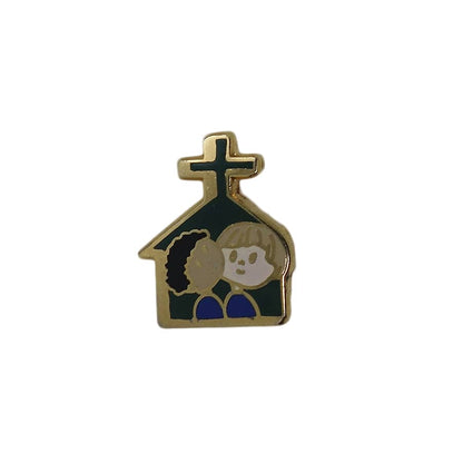 信仰 ピンズ 教会 留め具付き